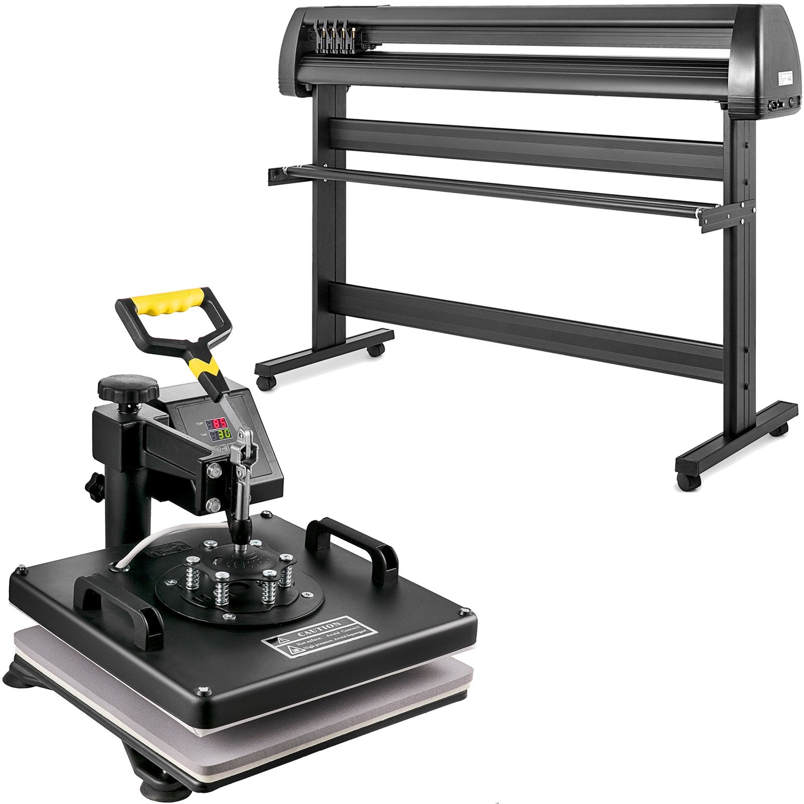VEVOR 5-in-1 Siltuma prese 38 x 38 cm ar cepuru pārsūtīšanas funkciju un 135 cm Vinila griezēju un plotteri, 3 asmeņi