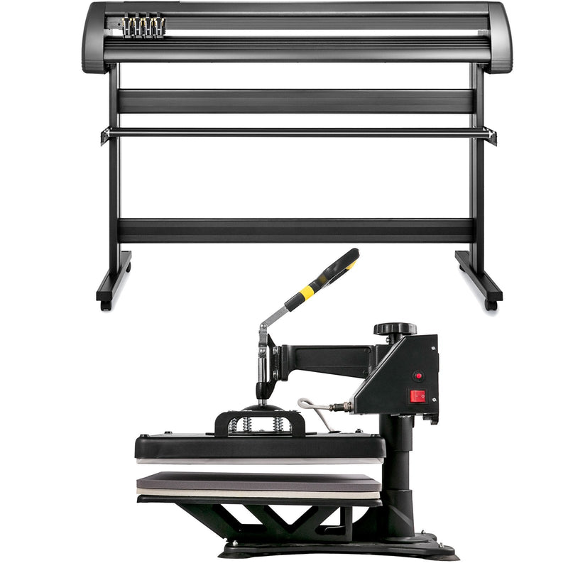 VEVOR 5-in-1 Siltuma prese 38 x 38 cm ar cepuru pārsūtīšanas funkciju un 135 cm Vinila griezēju un plotteri, 3 asmeņi