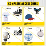 VEVOR 5-in-1 Siltuma prese 38x38 cm ar 87 cm Vinila griezēju un plotteru komplekts sublimācijai un amatniecībai