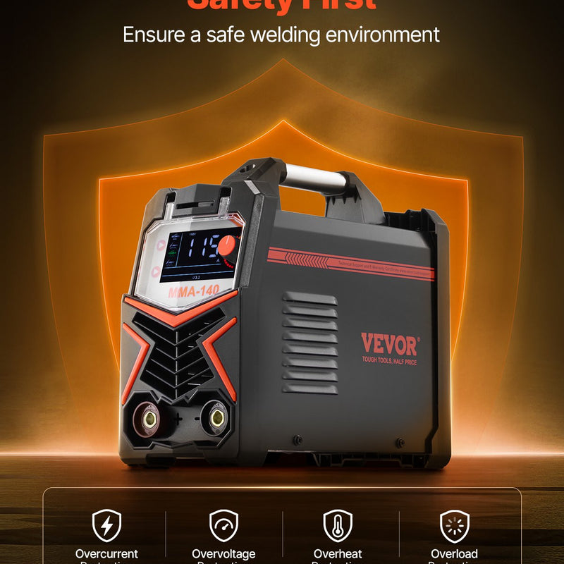 VEVOR TIG metināšanas aparāts 4-in-1 ar pulsa funkciju, MMA, Lift TIG un STICK režīmiem, IGBT invertoru un LED displeju