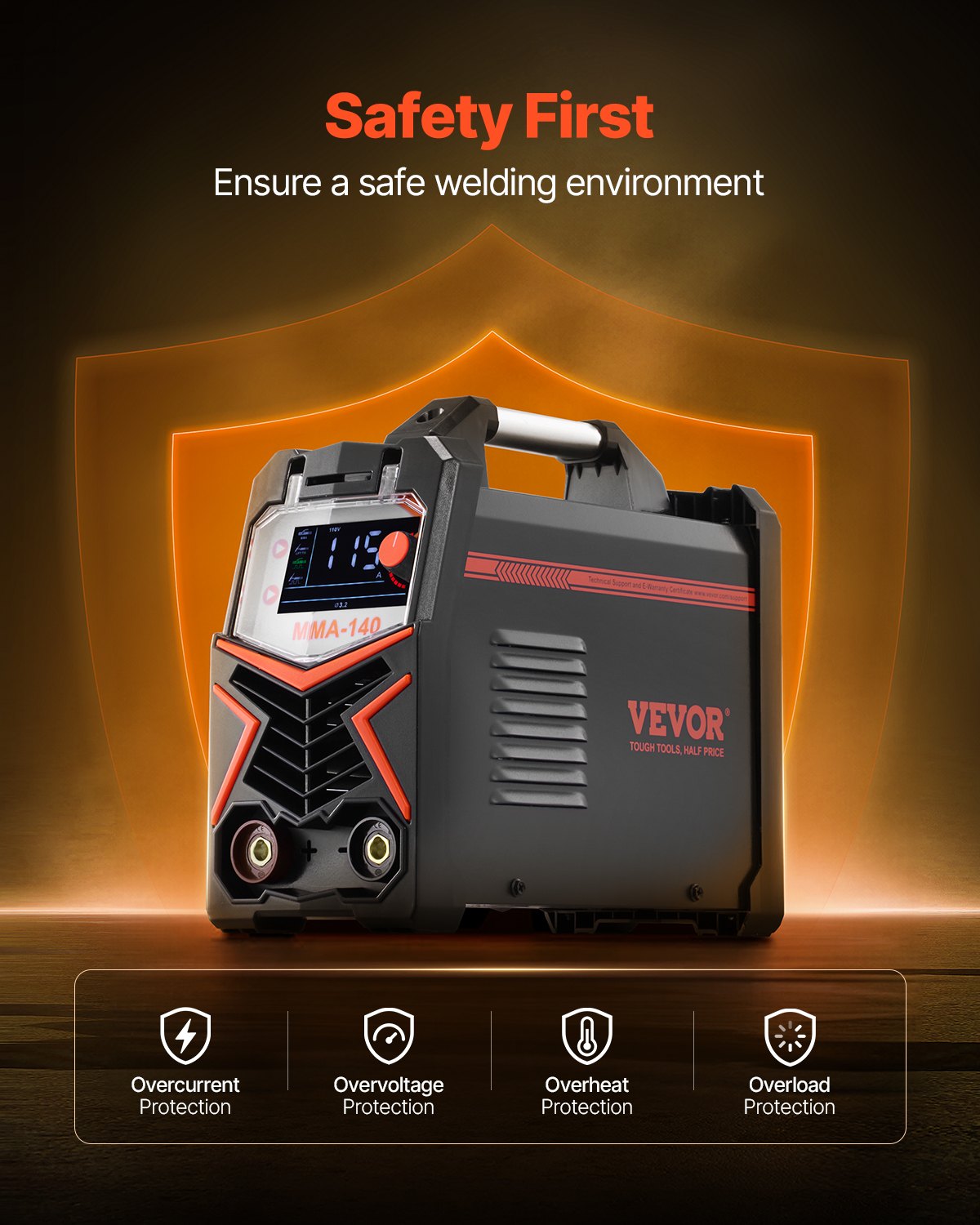 VEVOR TIG-keevitaja 4-in-1 impulssfunktsiooniga, MMA, Lift TIG ja STICK režiimidega, IGBT-inverter ja LED-ekraaniga.