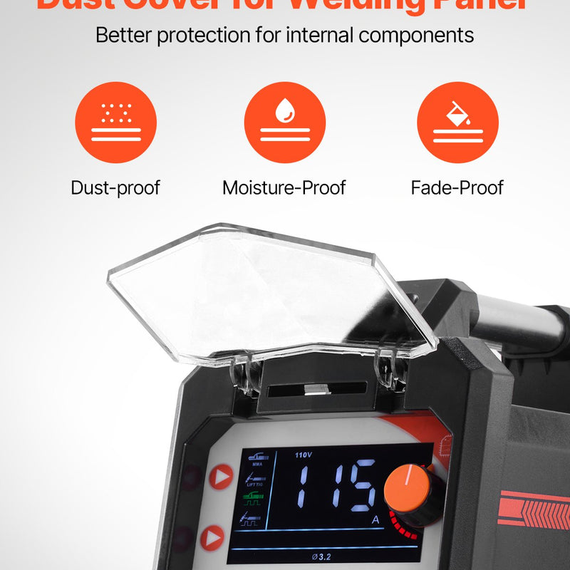 VEVOR TIG metināšanas aparāts 4-in-1 ar pulsa funkciju, MMA, Lift TIG un STICK režīmiem, IGBT invertoru un LED displeju