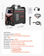 VEVOR TIG-keevitaja 4-in-1 impulssfunktsiooniga, MMA, Lift TIG ja STICK režiimidega, IGBT-inverter ja LED-ekraaniga.