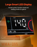 VEVOR TIG сварочный аппарат 2-в-1 с функцией подъема, сварка электродами MMA, технология IGBT, горячий старт и светодиодный дисплей