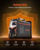 VEVOR TIG сварочный аппарат 2-в-1 с функцией подъема, сварка электродами MMA, технология IGBT, горячий старт и светодиодный дисплей