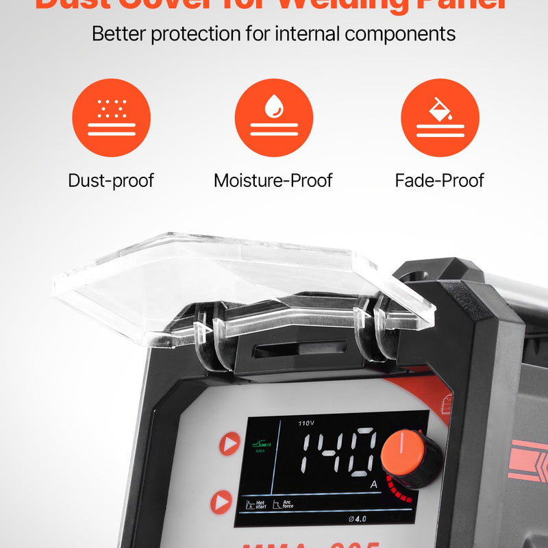 VEVOR TIG сварочный аппарат 2-в-1 с функцией подъема, сварка электродами MMA, технология IGBT, горячий старт и светодиодный дисплей