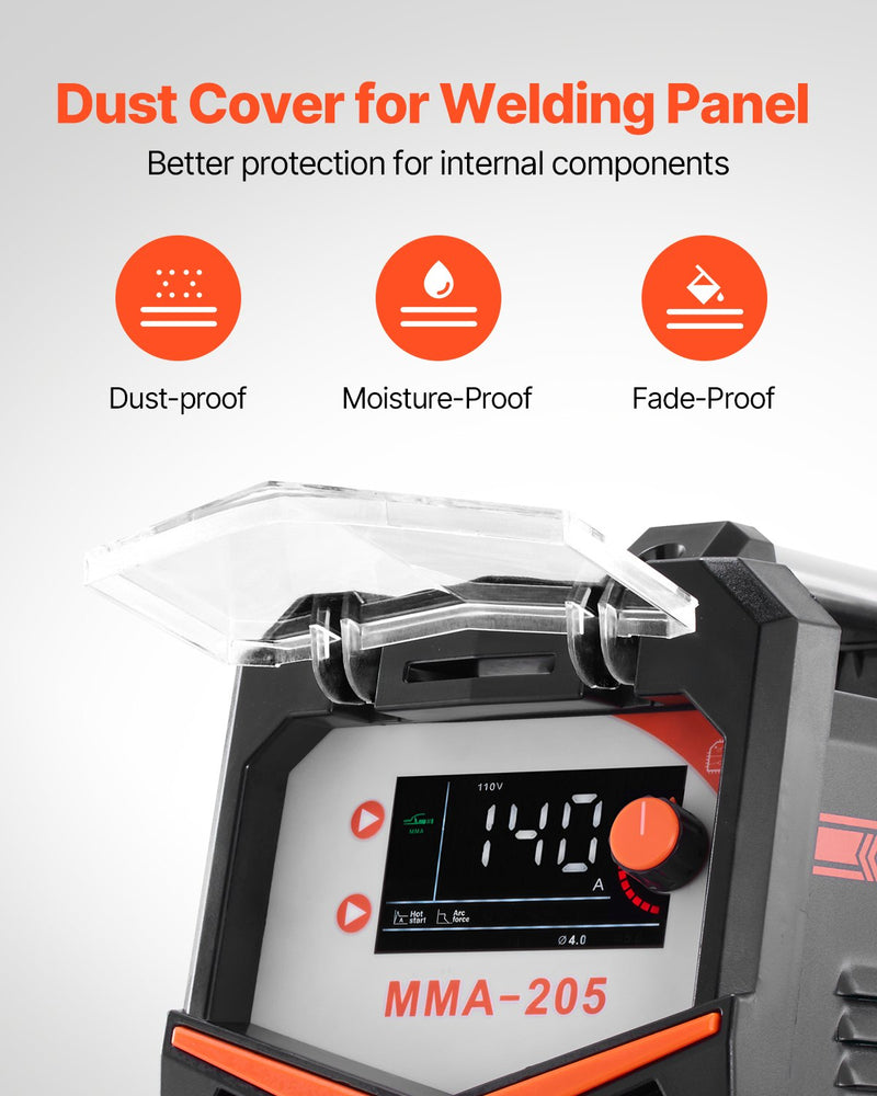 VEVOR TIG сварочный аппарат 2-в-1 с функцией подъема, сварка электродами MMA, технология IGBT, горячий старт и светодиодный дисплей