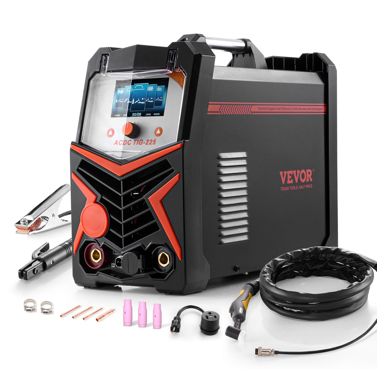 VEVOR TIG Metināšanas aparāts  200 A, 6-in-1 AC/DC, Pulse, MMA, Spot, Stick, IGBT invertors