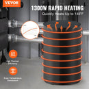 VEVOR 208,2 L 1300W metāla bungveida sildītājs -18–63℃, regulējams ar neatkarīgu termostatu