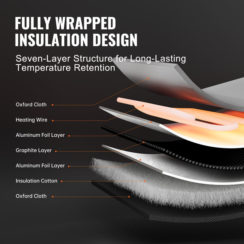 VEVOR 208,2 L 1300W metāla bungveida sildītājs -18–63℃, regulējams ar neatkarīgu termostatu