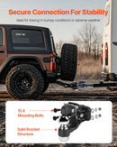 VEVOR sakabes āķis ar lodveida sakabi 58,7 mm, vilkšanas kapacitāte līdz 13 600 kg, piemērots 63,5–76,2 mm sakabes gredzeniem, komplektā montāžas komplekts, nodilumizturīgs ar melnu pulverkrāsas pārklājumu