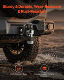 VEVOR sakabes āķis ar lodveida sakabi 58,7 mm, vilkšanas kapacitāte līdz 13 600 kg, piemērots 63,5–76,2 mm sakabes gredzeniem, komplektā montāžas komplekts, nodilumizturīgs ar melnu pulverkrāsas pārklājumu