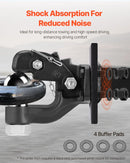 VEVOR sakabes āķis ar lodveida sakabi 58,7 mm, vilkšanas kapacitāte līdz 13 600 kg, piemērots 63,5–76,2 mm sakabes gredzeniem, komplektā montāžas komplekts, nodilumizturīgs ar melnu pulverkrāsas pārklājumu