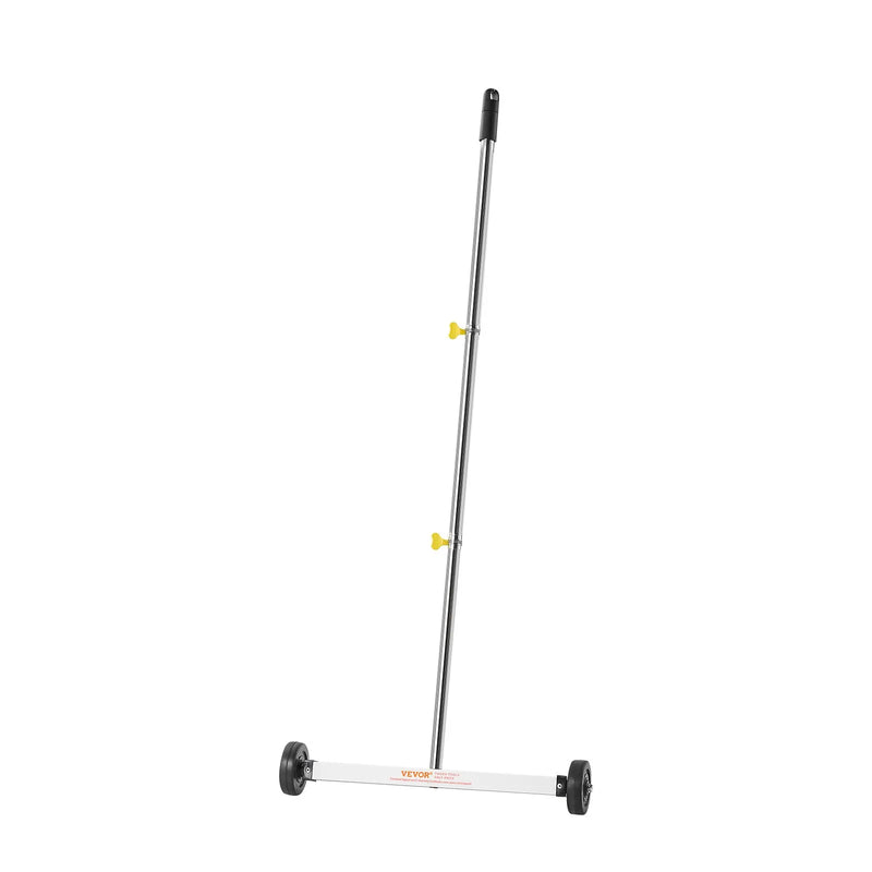 VEVOR magnētiskais savācējs ar riteņiem 43 cm, kravnesība 4,5 kg, viegls magnētiskais savākšanas rīks ar regulējamu rokturi naglu un skrūvju savākšanai garāžās un jumtu darbos