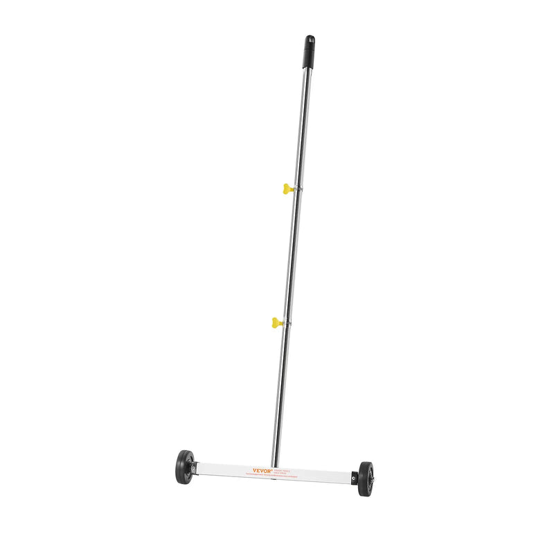 VEVOR magnētiskais savācējs ar riteņiem 43 cm, kravnesība 4,5 kg, viegls magnētiskais savākšanas rīks ar regulējamu rokturi naglu un skrūvju savākšanai garāžās un jumtu darbos
