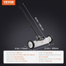 VEVOR 20 kg ritošais magnētiskais savācējs ar riteņiem, 46 cm platums, teleskopisks rokturis