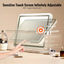 VEVOR LED grima spogulis ar apgaismojumu, 3 gaismas režīmiem, 5× palielinājumu, USB pieslēgvietu, skārienvadību un 360° rotāciju (55 × 45 cm, balts)