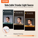 VEVOR Holivudas tualetes spogulis ar gaismām ar C tipa USB galddatora sienas stiprinājumu, 80x60cm