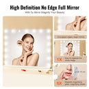 VEVOR Holivudas tualetes spogulis ar gaismām ar C tipa USB galddatora sienas stiprinājumu, 80x60cm