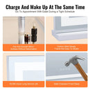 VEVOR grima spogulis ar apgaismojumu, 3 krāsu režīmiem, Bluetooth un USB, galda vai sienas stiprinājums, 55,1 cm