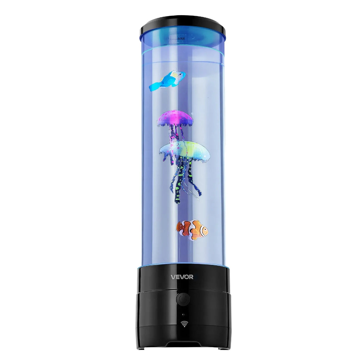 Sensorā burbuļu caurules lampa ar 16 tālvadības krāsu režīmiem, ūdens un zivju efekts, 382 mm