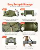 VEVOR uznirstošā lapene ar sieta telti, 3 × 3 m liela sešstūraina kempinga nojume ar noņemamu jumtu un pārnēsāšanas somu, ātri uzstādāma un pret kukaiņiem droša, sieta tipa saules patvērums 6–8 personām dārzam un terasei, zaļa