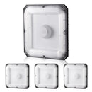 4 gab. LED griestu gaismekļi, 80 W, 8800 lm, 5000 K dienasgaisma, komerciālai un industriālai lietošanai, 256 × 256 mm uz virsmas stiprināmi griestu gaismekļi degvielas uzpildes stacijām, noliktavām, garāžām, veikaliem un ielām, IP65