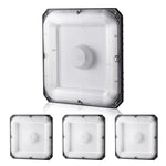 4 gab. LED griestu gaismekļi, 80 W, 8800 lm, 5000 K dienasgaisma, komerciālai un industriālai lietošanai, 256 × 256 mm uz virsmas stiprināmi griestu gaismekļi degvielas uzpildes stacijām, noliktavām, garāžām, veikaliem un ielām, IP65