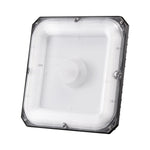 4 gab. LED griestu gaismekļi, 80 W, 8800 lm, 5000 K dienasgaisma, komerciālai un industriālai lietošanai, 256 × 256 mm uz virsmas stiprināmi griestu gaismekļi degvielas uzpildes stacijām, noliktavām, garāžām, veikaliem un ielām, IP65