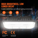 4 gab. LED griestu gaismekļi, 80 W, 8800 lm, 5000 K dienasgaisma, komerciālai un industriālai lietošanai, 256 × 256 mm uz virsmas stiprināmi griestu gaismekļi degvielas uzpildes stacijām, noliktavām, garāžām, veikaliem un ielām, IP65
