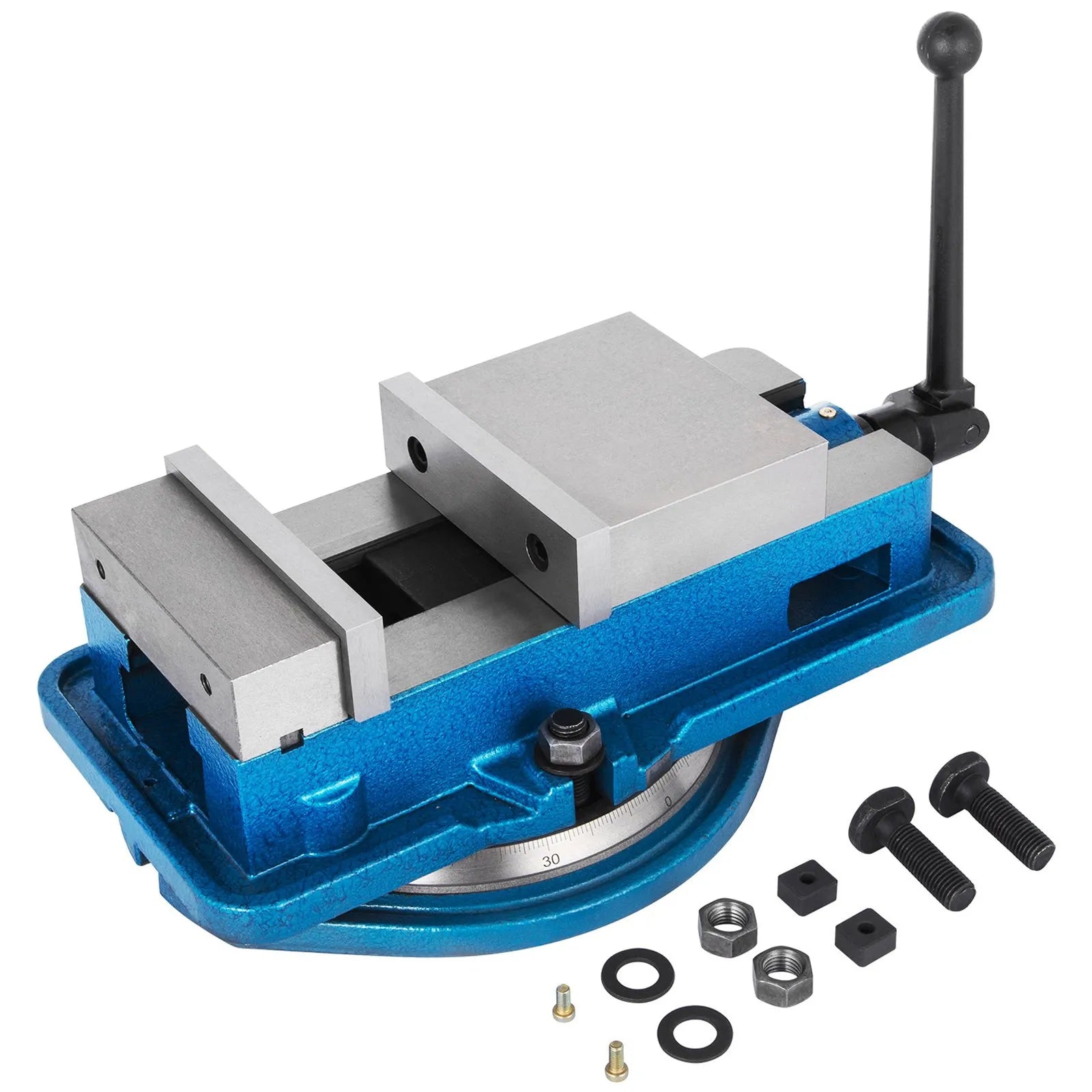 VEVOR 80 mm smagās klases frēzēšanas skrūvspīles ar 360° grozāmu pamatni, augstas precizitātes galda skrūvspīles CNC iekārtām, 80 mm žokļu platums, frēzēšanas un urbšanas skrūvspīles precīzai detaļu apstrādei