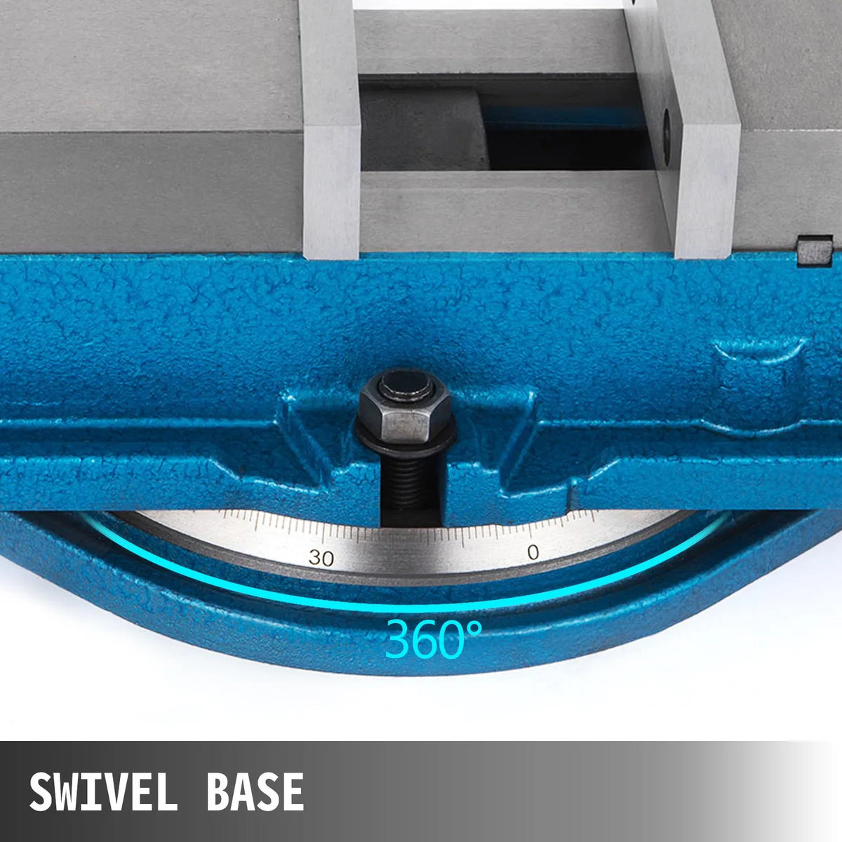 VEVOR 80 mm smagās klases frēzēšanas skrūvspīles ar 360° grozāmu pamatni, augstas precizitātes galda skrūvspīles CNC iekārtām, 80 mm žokļu platums, frēzēšanas un urbšanas skrūvspīles precīzai detaļu apstrādei