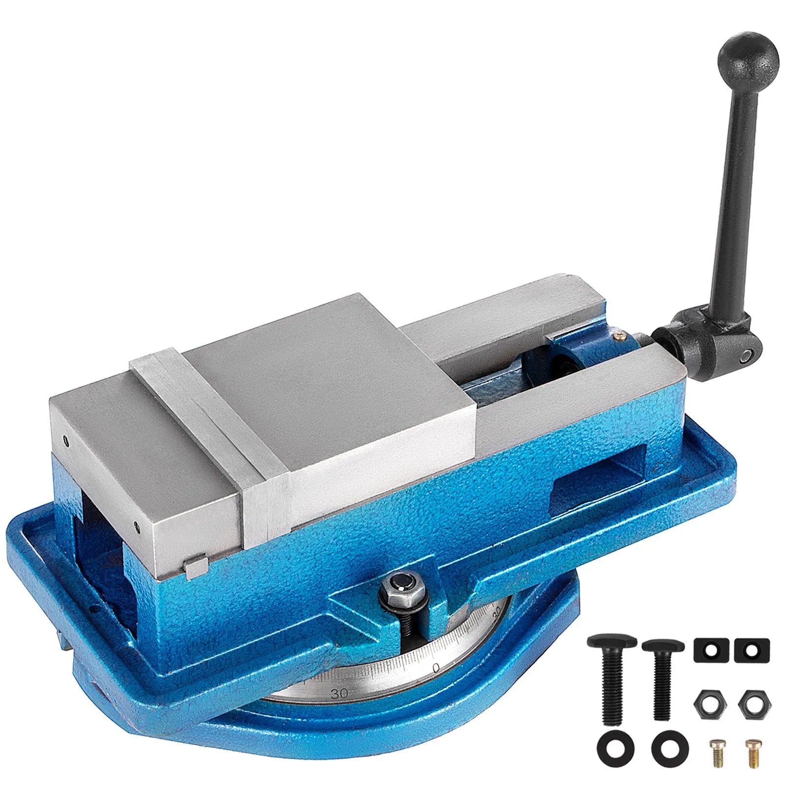 VEVOR 100 mm precīzijas frēzmašīnas skrūvspīles ar Accu Lock un 360° grozāmu pamatni, augstas precizitātes galda skrūvspīles frēzēšanas un urbšanas iekārtām, 100 mm žokļu platums precīzai detaļu apstrādei