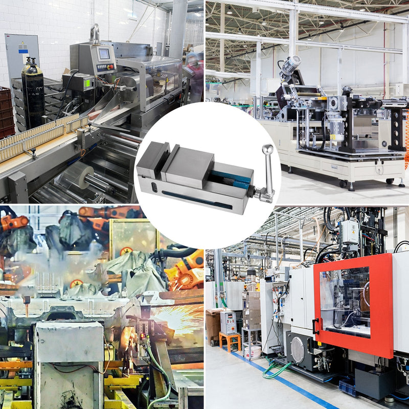 VEVOR augstas precizitātes skrūvspīles ar galda stiprinājumu, 10 cm žokļu platums, CNC skrūvspīles ar fiksētu žokli