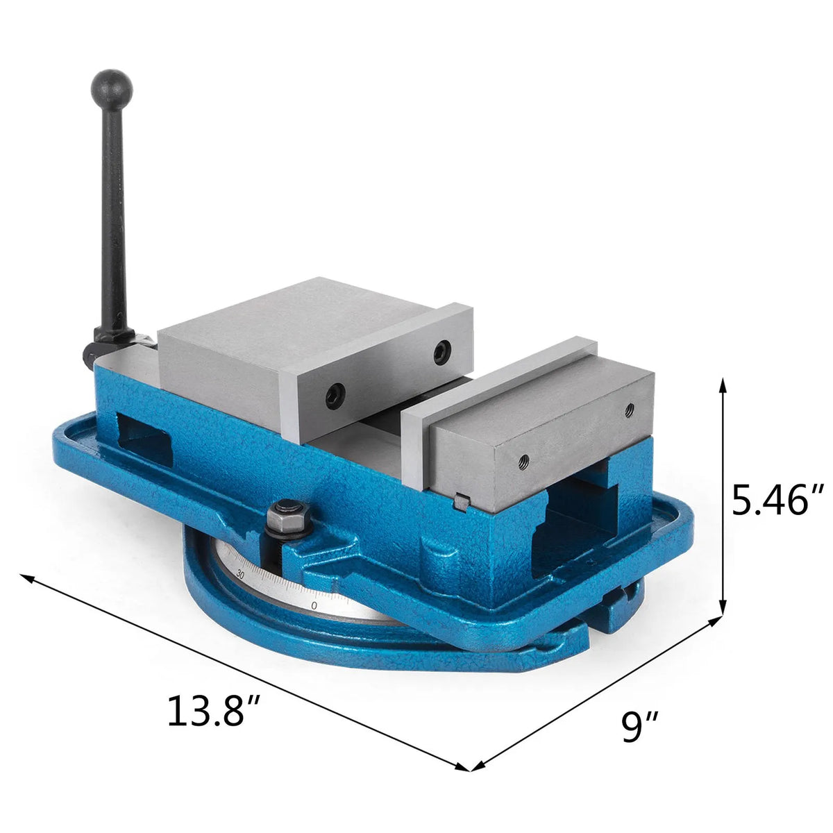 VEVOR 125 mm precīzijas frēzmašīnas skrūvspīles ar Accu Lock un grozāmu pamatni, 360° skalas galda skrūvspīles, piemērotas frēzēšanas un urbšanas iekārtām precīzai detaļu apstrādei