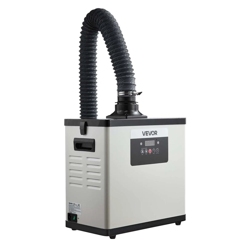 VEVOR lodēšanas dūmu nosūcējs, uzlabota 4 pakāpju filtrācija, lodēšanas dūmu savācējs ar jaudīgu 510 m³/h nosūkšanu, 10 ātrumu regulēšana un tālvadība, bezsuku dūmu ekstraktors lāzergravēšanai un 3D drukai