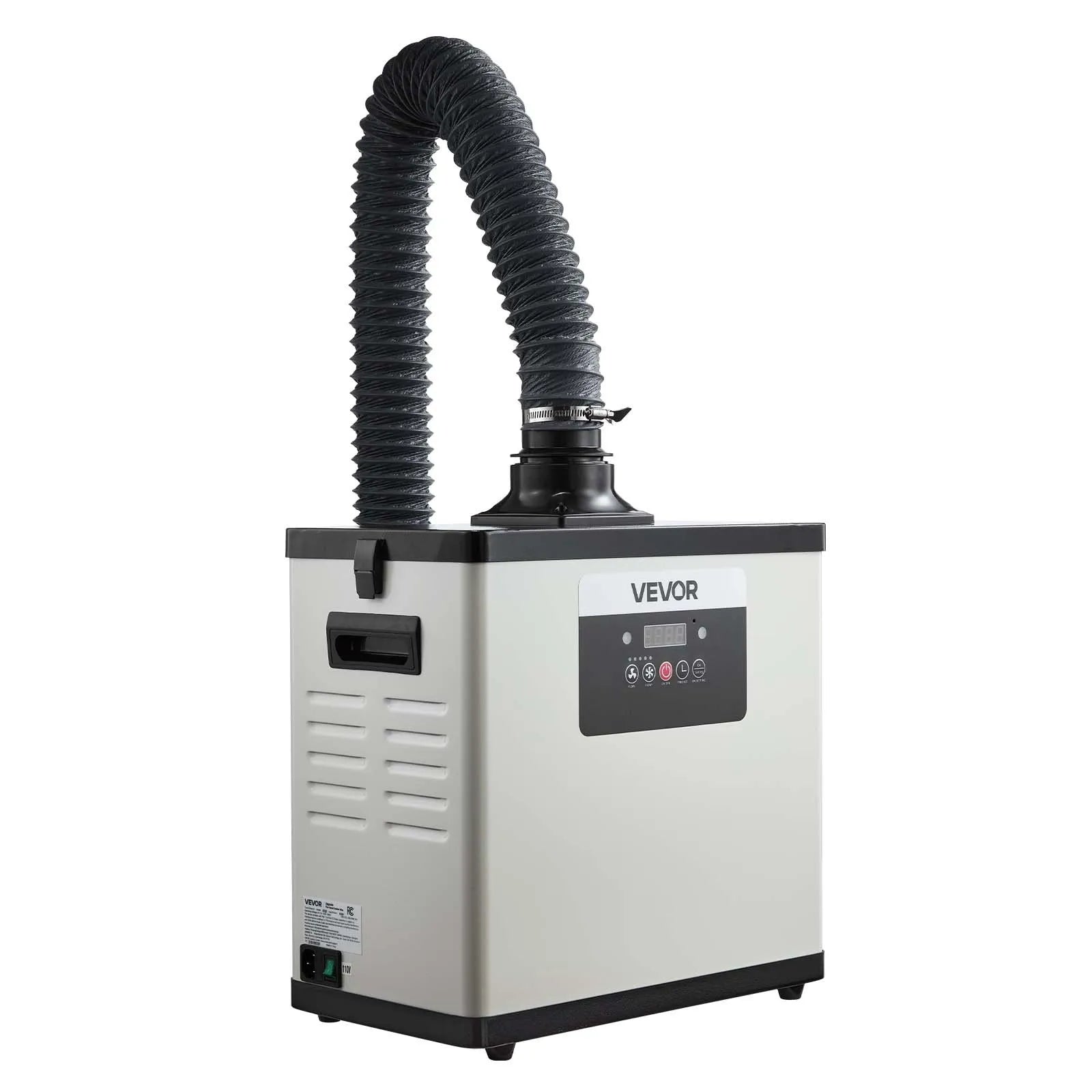 VEVOR lodēšanas dūmu nosūcējs, uzlabota 4 pakāpju filtrācija, lodēšanas dūmu savācējs ar jaudīgu 510 m³/h nosūkšanu, 10 ātrumu regulēšana un tālvadība, bezsuku dūmu ekstraktors lāzergravēšanai un 3D drukai