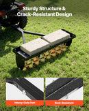 VEVOR velkams zāliena aerators 81 cm ar universālu sakabi, izturīgs un pret rūsu noturīgs augsnes aerācijas instruments ar svara platformu, paredzēts traktoriem un dārza tehnikai