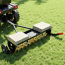 VEVOR velkamais zāliena aerators ar universālu sakabi, 102 cm darba platums, 68 kg slodzes ietilpība, izturīga un rūsas noturīga konstrukcija, aerācijas instruments ar paplāti traktoriem un zāliena tehnikai