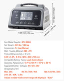 VEVOR viedais akumulatora lādētājs 25 A, 6 V / 12 V / 24 V LiFePO4 un svina-skābes (GEL/AGM) akumulatoriem, ar LCD displeju, uzturēšanas un desulfatācijas funkciju, automašīnām, laivām, motocikliem un zāles pļāvējiem