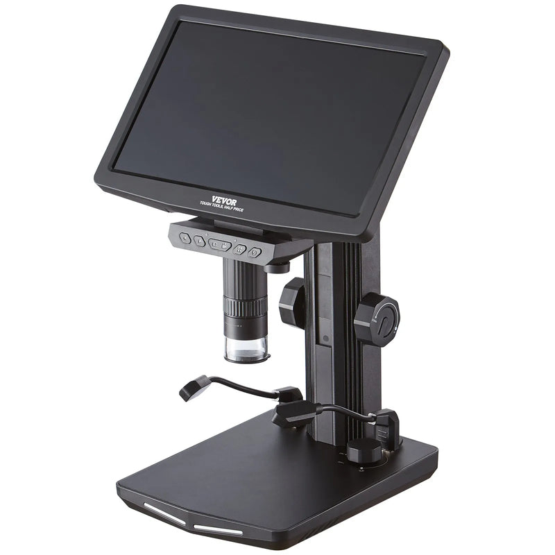 VEVOR digitālais mikroskops ar 25,7 cm IPS ekrānu un 10–1300× palielinājumu, piemērots monētu un smalko detaļu novērošanai