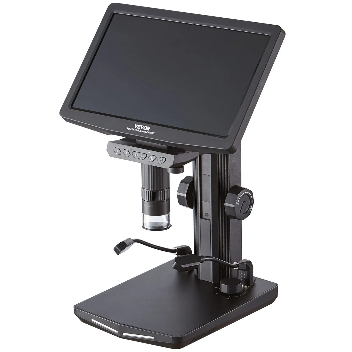 VEVOR digitālais mikroskops ar 25,7 cm IPS ekrānu un 10–1300× palielinājumu, piemērots monētu un smalko detaļu novērošanai