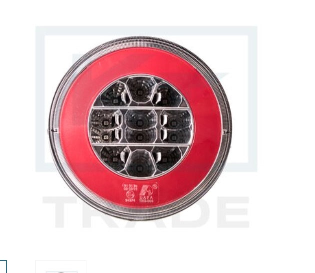 12-24V LED aizmugurējais lukturis, IP67, 140/140/36 mm