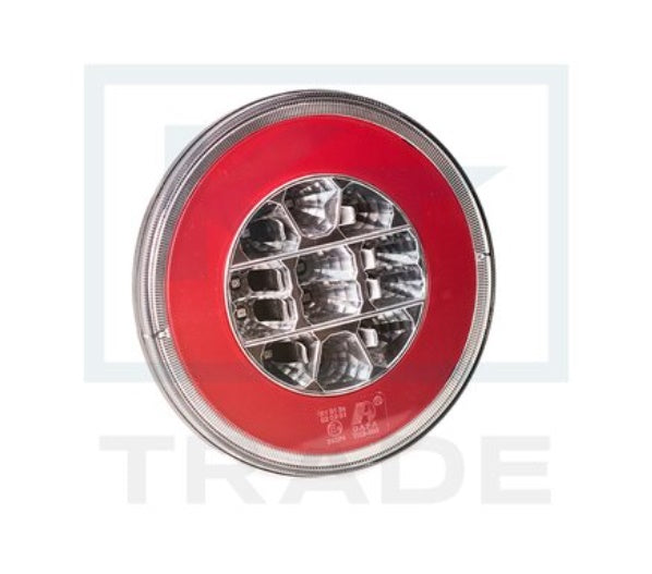 12-24V LED rear light, IP67, 140/140/36 mm