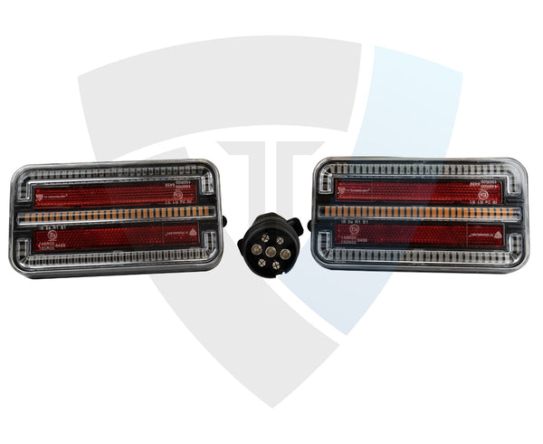 12-24V LED bezvadu aizmugurējais lukturu komplekts, IP65, bezvadu ar magnētu, 155/80/25 mm