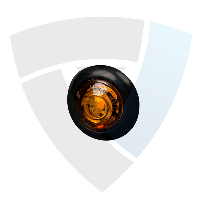 Orange LED side marker lamp with 12 V, designed to improve the visibility of the vehicle from the side.