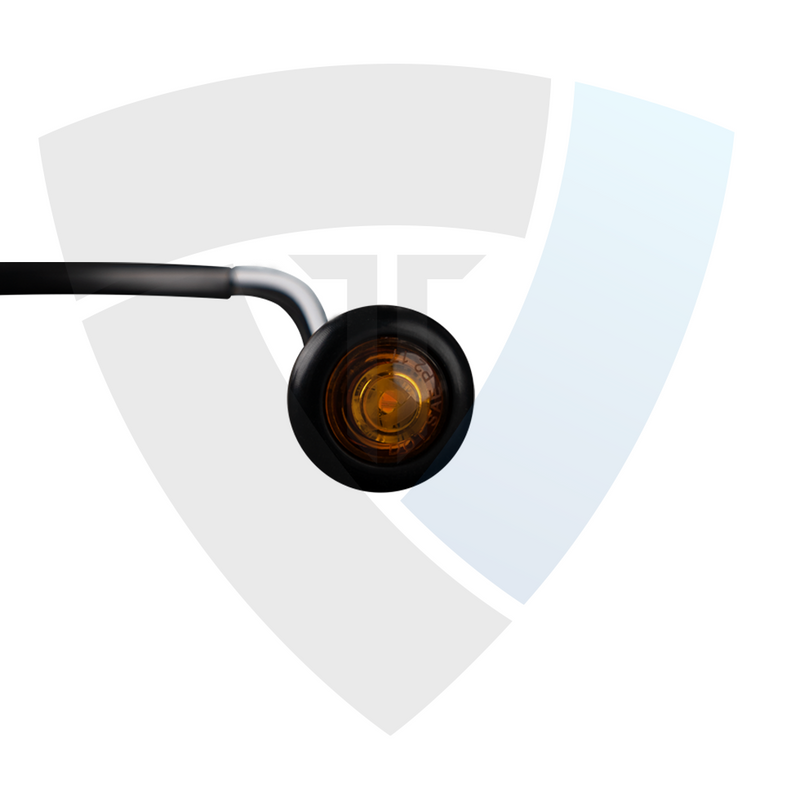 Orange LED side marker lamp with 12 V, designed to improve the visibility of the vehicle from the side.