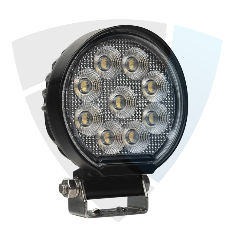 36W(2880Lm) 10-30V 24 OSRAM LED Work Light, IP68/IP69K, 105/105/52 mm, CE, ROHS, Emark E9 R10, CISPR 25 Class 4, black, cool white light 5700K