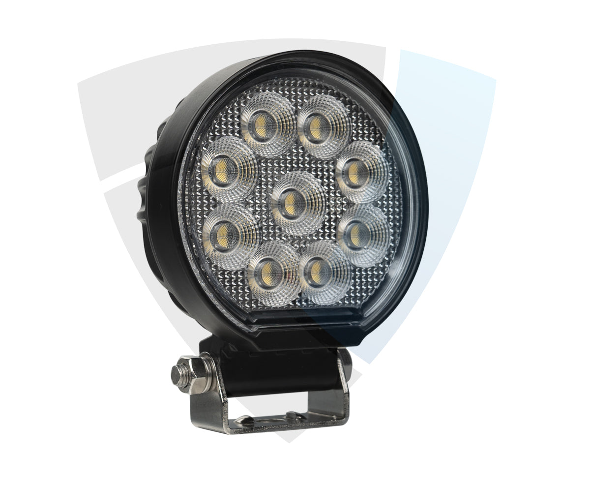 36W(2880Lm) 10-30V 24 OSRAM LED darba lukturis, IP68/IP69K, 105/105/52 mm, CE, ROHS, Emark E9 R10, CISPR 25 Class 4, melns, auksti balta gaisma 5700K