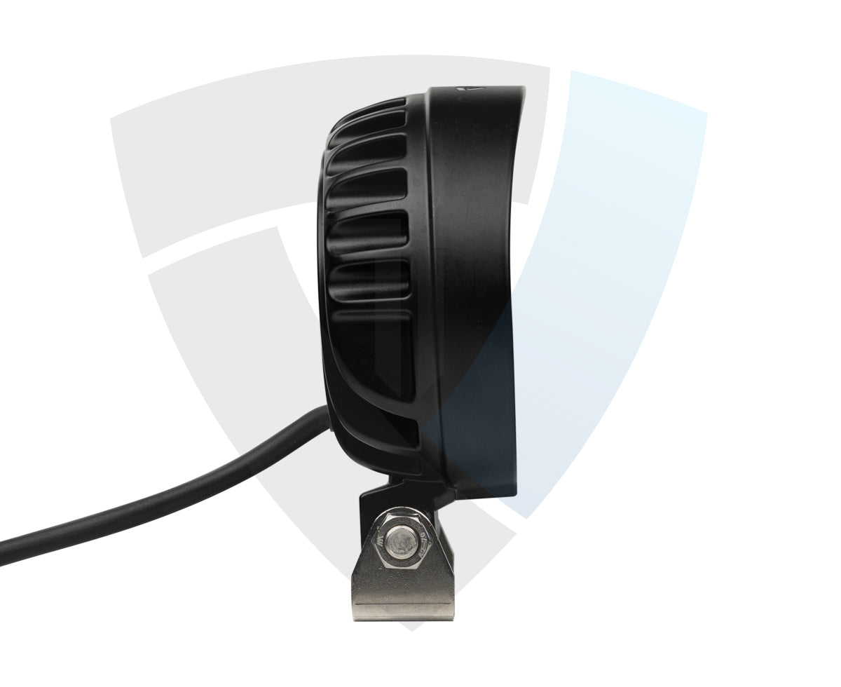 36W(2880Lm) 10-30V 24 OSRAM LED darba lukturis, IP68/IP69K, 105/105/52 mm, CE, ROHS, Emark E9 R10, CISPR 25 Class 4, melns, auksti balta gaisma 5700K